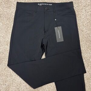 NEW Western Rise Evolution Pant Men 33x32/34 Black Slim Fit Tech Travel Trousers